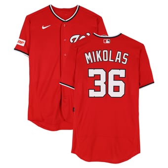 Miles Mikolas Washington Nationals Player-Issued #36 Red Jersey from the 2026 MLB Season