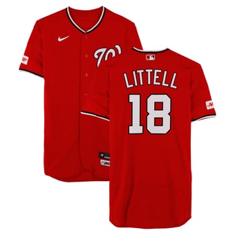 Zack Littell Washington Nationals Player-Issued #18 Red Jersey from the 2026 MLB Season