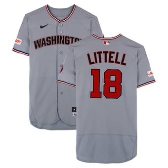 Zack Littell Washington Nationals Player-Issued #18 Gray Jersey from the 2026 MLB Season