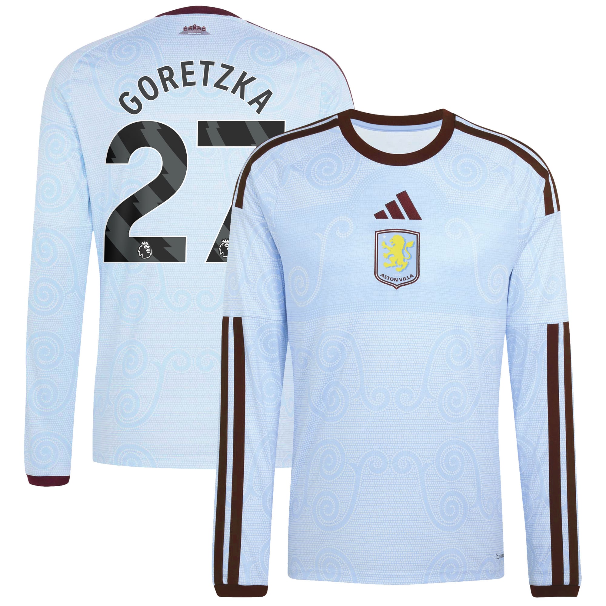 Camiseta adidas de la 3ª equipación del Aston Villa 2026-27 - Manga larga con dorsal Goretzka 27