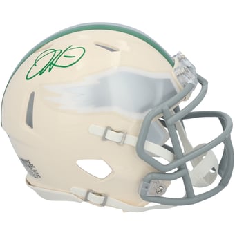 Jalen Hurts Philadelphia Eagles Autographed Riddell Retro Speed Mini Helmet