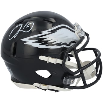 Jalen Hurts Philadelphia Eagles Autographed Riddell Black Alternate Speed Mini Helmet