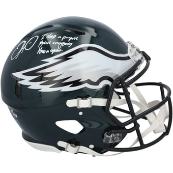 Jalen Hurts Philadelphia Eagles Autographed Riddell Speed Authentic Helmet with Inscription - Limited Edition of 10
