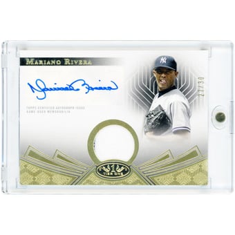 Mariano Rivera New York Yankees Autographed 2023 Topps Tier One Topps Certified Game Used Jersey Relic #T1AR-MR #27/30 Card