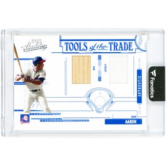 Hank Aaron Atlanta Braves 2005 Playoff Absolute Memorabilia Tools Of The Trade Dual Game Used Bat & Jersey Relics #TT-122 #75/200 Card