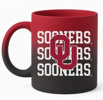 Pegasus Oklahoma Sooners 16oz. Echo Fade Soft Touch Ceramic Mug