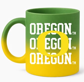 Pegasus Oregon Ducks 16oz. Echo Fade Soft Touch Ceramic Mug