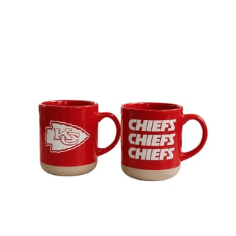 Pegasus Kansas City Chiefs Two-Piece 14oz. Echo Logo Ceramic Mug Set