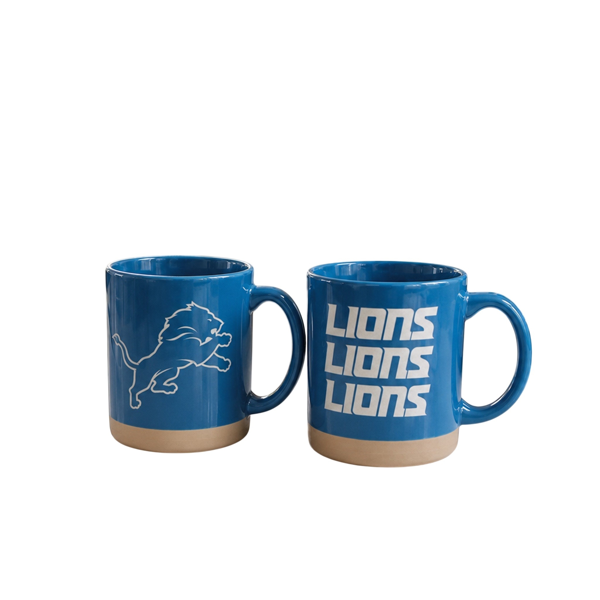 Pegasus Detroit Lions Two-Piece 14oz. Echo Logo Ceramic Mug Set