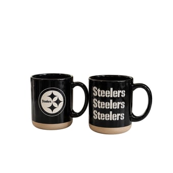 Pegasus Pittsburgh Steelers Two-Piece 14oz. Echo Logo Ceramic Mug Set
