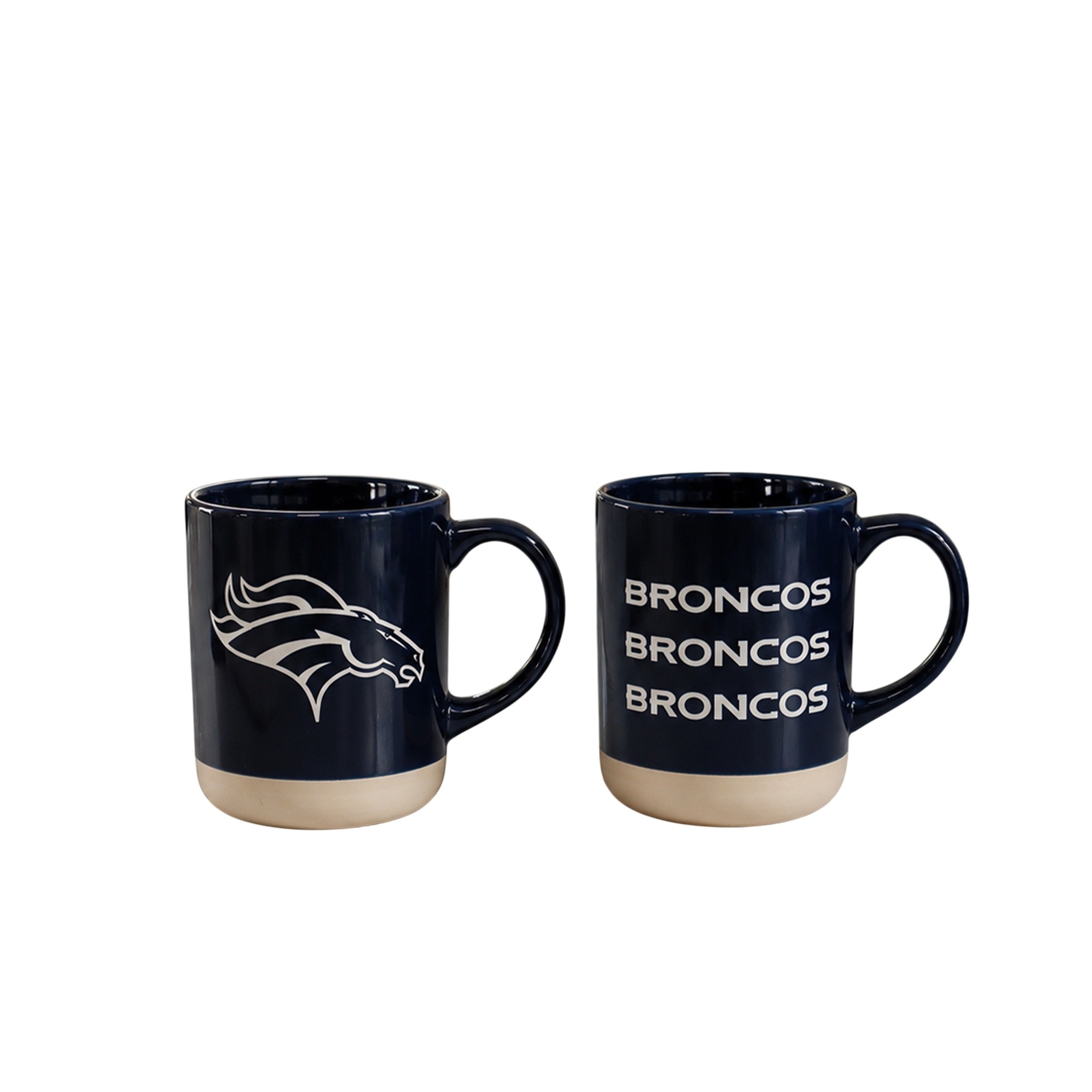Pegasus Denver Broncos Two-Piece 14oz. Echo Logo Ceramic Mug Set