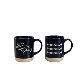 Pegasus Denver Broncos Two-Piece 14oz. Echo Logo Ceramic Mug Set