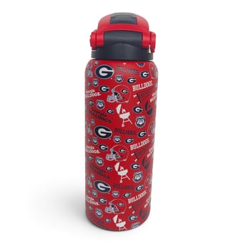 Pegasus Georgia Bulldogs 32oz. Game Day Pennant Stainless Steel ProPress Water Bottle