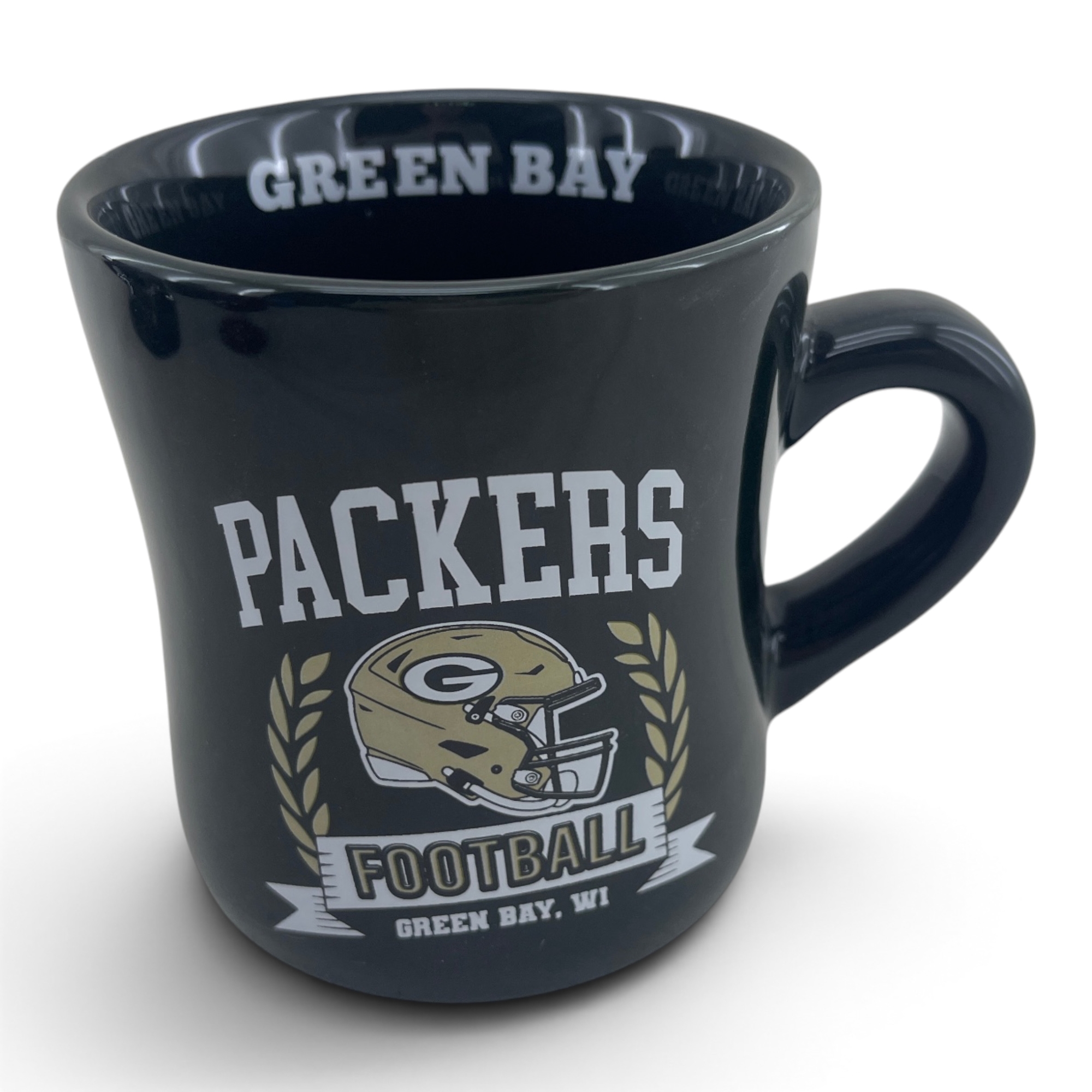 Pegasus Green Bay Packers 11oz. Helmet Crest Wordmark Ceramic Mug