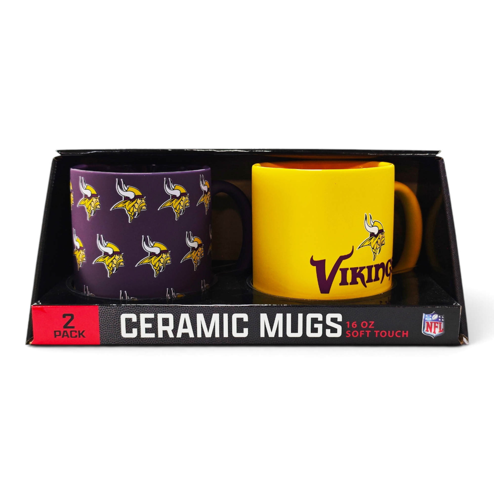 Pegasus Minnesota Vikings Two-Piece 16oz. Home & Away Soft Touch Ceramic Mug Set