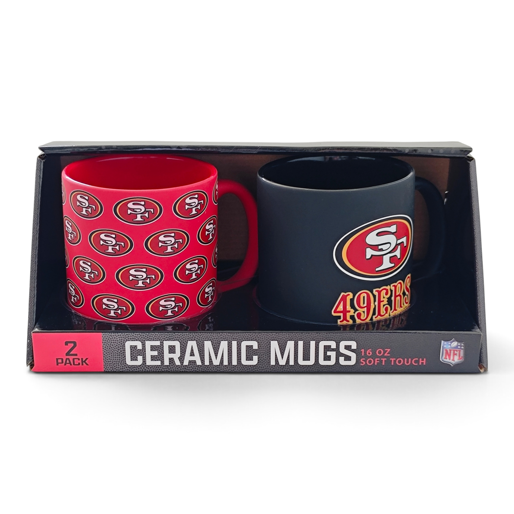 Pegasus San Francisco 49ers Two-Piece 16oz. Home & Away Soft Touch Ceramic Mug Set
