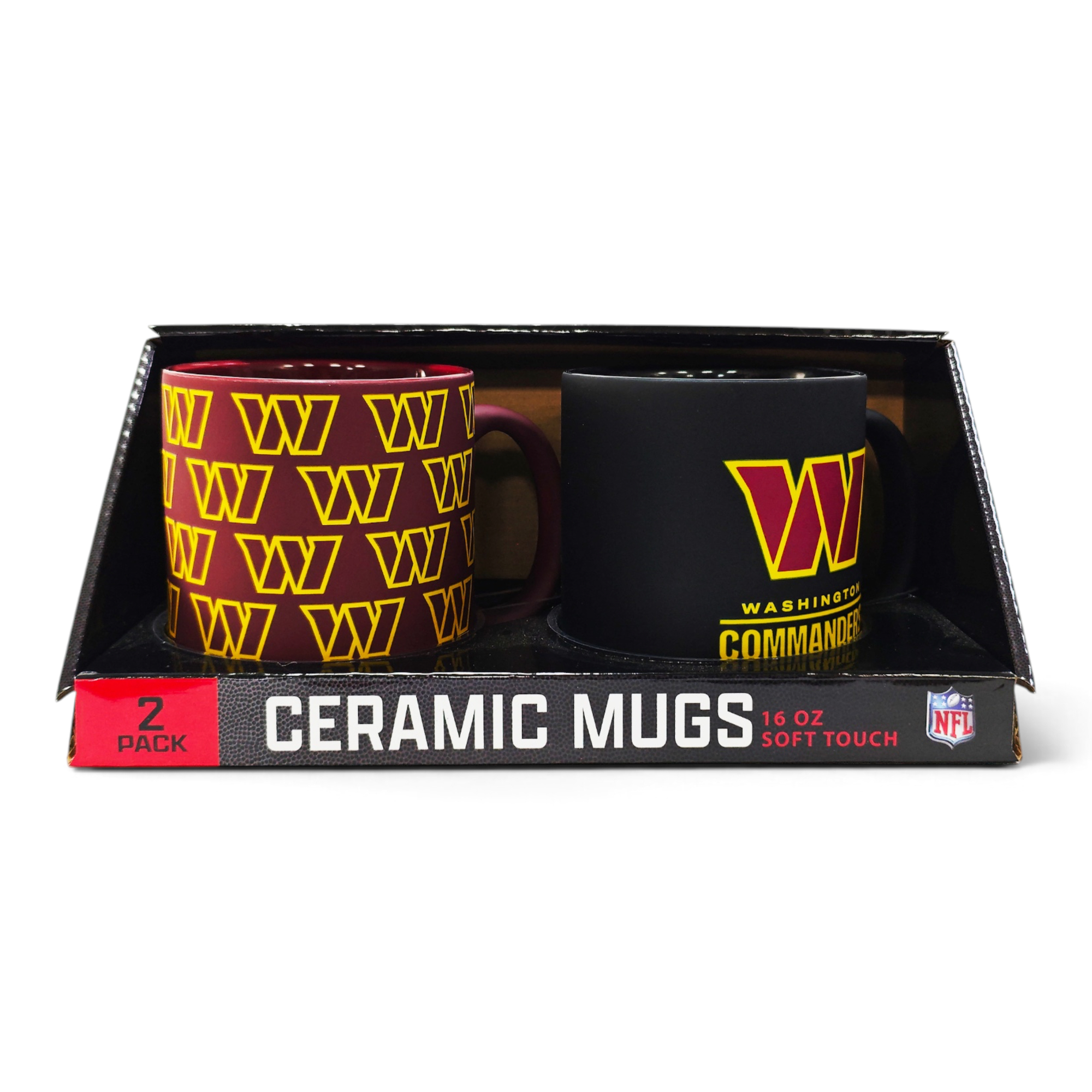 Pegasus Washington Commanders Two-Piece 16oz. Home & Away Soft Touch Ceramic Mug Set