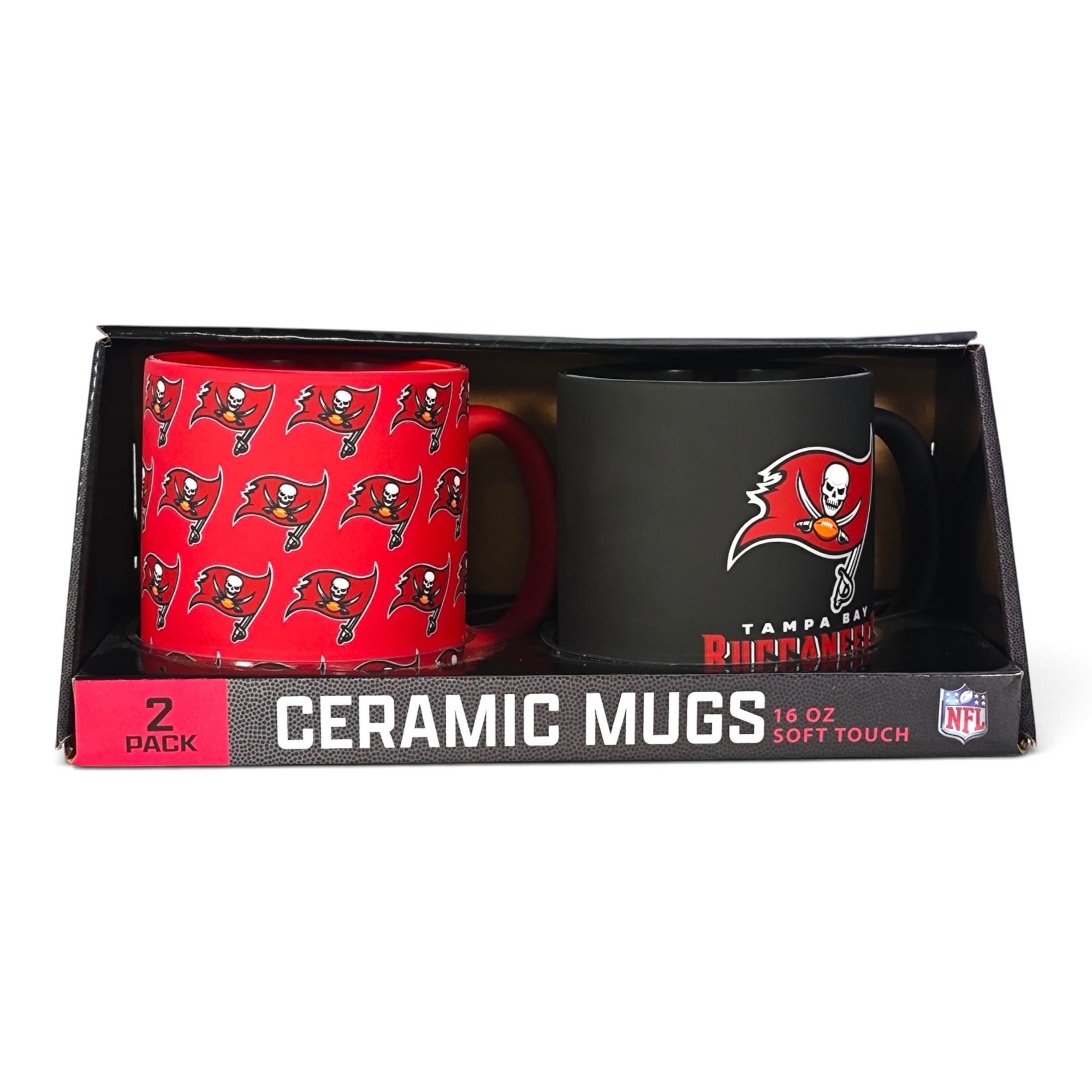 Pegasus Tampa Bay Buccaneers Two-Piece 16oz. Home & Away Soft Touch Ceramic Mug Set