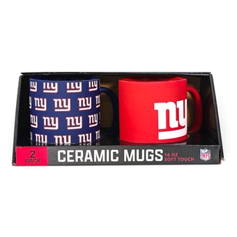 Pegasus New York Giants Two-Piece 16oz. Home & Away Soft Touch Ceramic Mug Set