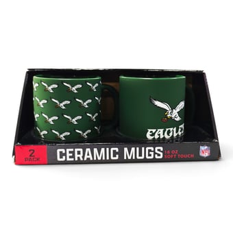 Pegasus Philadelphia Eagles Two-Piece 16oz. Retro Home & Away Soft Touch Ceramic Mug Set