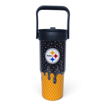 Pegasus Pittsburgh Steelers 32oz. Ice Cream Logo Cone Stainless Steel ProCarry Tumbler