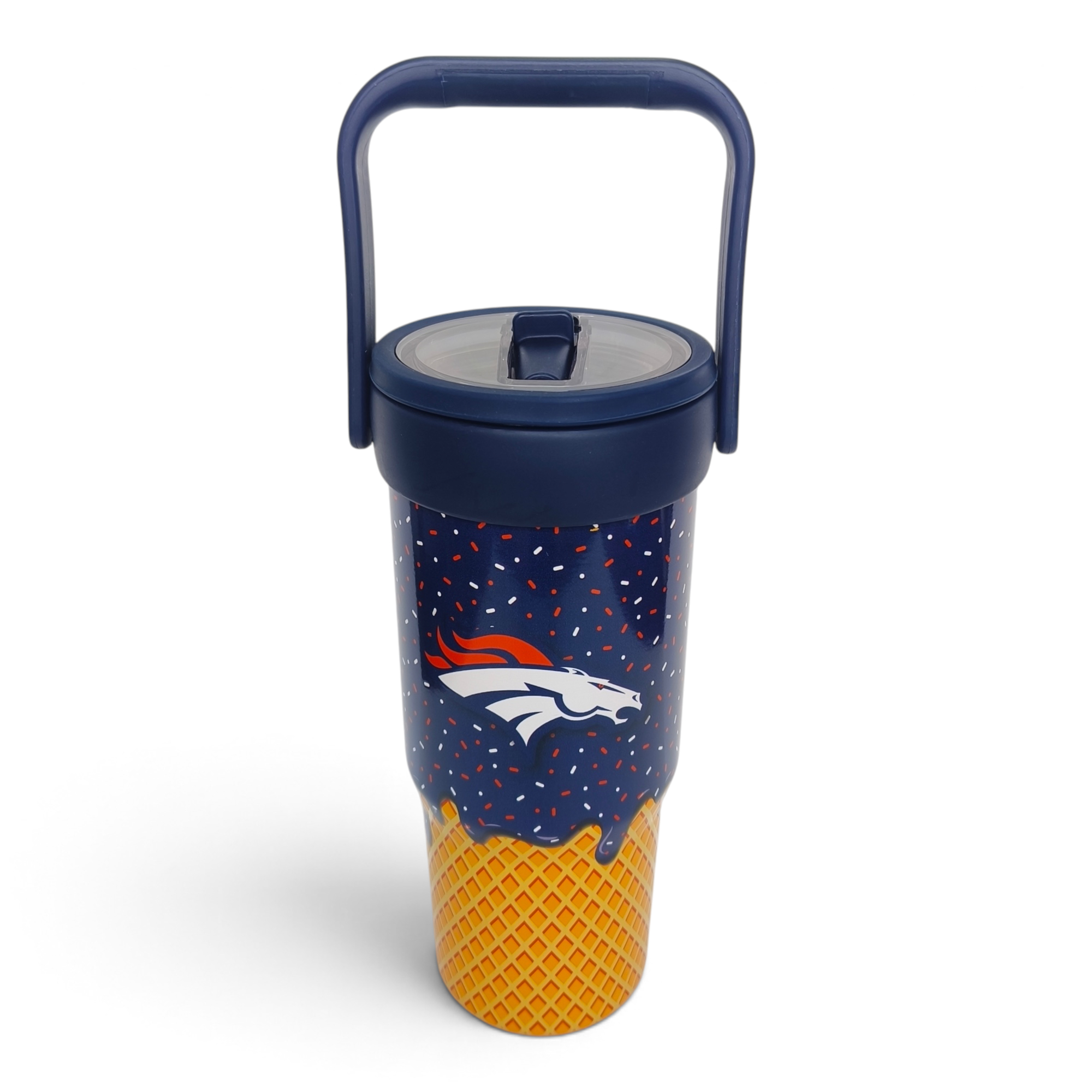 Pegasus Denver Broncos 32oz. Ice Cream Logo Cone Stainless Steel ProCarry Tumbler