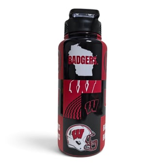Pegasus Wisconsin Badgers 32oz Stainless Steel ProPress Water Bottle
