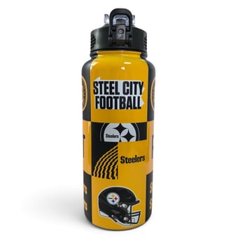 Pegasus Pittsburgh Steelers 32oz Stainless Steel ProPress Water Bottle