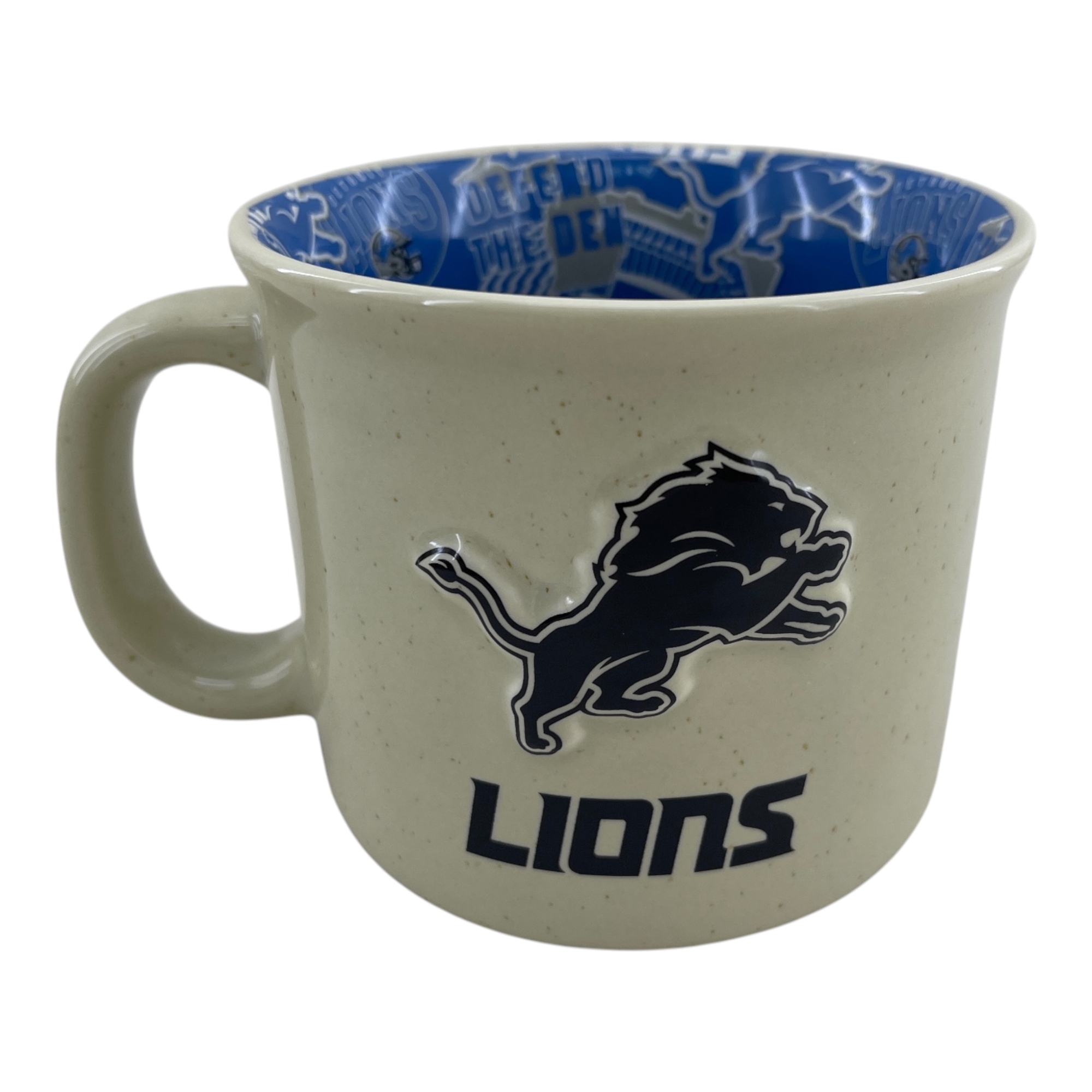Pegasus Detroit Lions 17oz. 3-D Mashup Stone Ceramic Mug