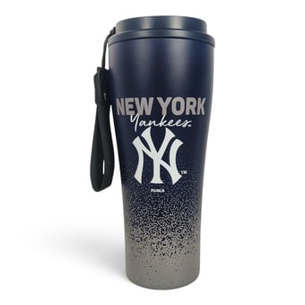Pegasus New York Yankees 20oz Splatter Script Stainless Steel ProSip Coffee Cup with Strap
