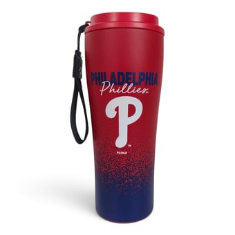 Pegasus Philadelphia Phillies 20oz Splatter Script Stainless Steel ProSip Coffee Cup with Strap