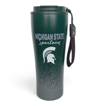 Pegasus Michigan State Spartans 20oz Splatter Script Stainless Steel ProSip Coffee Cup with Strap