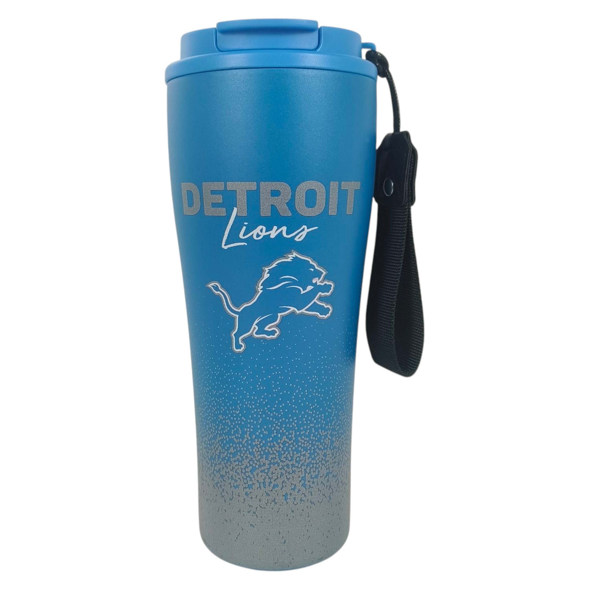 Pegasus Detroit Lions 20oz Splatter Script Stainless Steel ProSip Coffee Cup with Strap