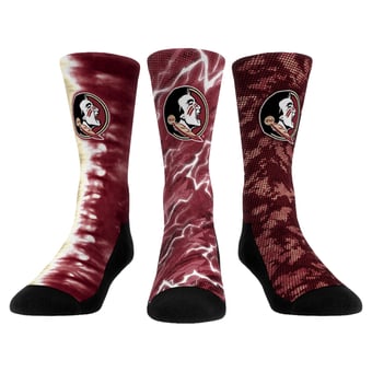 Unisex Rock Em Florida State Seminoles Team Tones Three-Pack Crew Socks