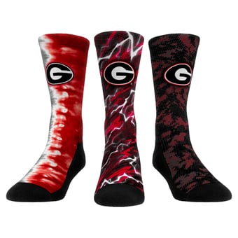 Unisex Rock Em Georgia Bulldogs Team Tones Three-Pack Crew Socks