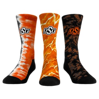 Unisex Rock Em Oklahoma State Cowboys Team Tones Three-Pack Crew Socks