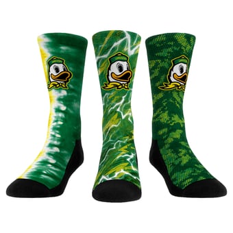 Unisex Rock Em Oregon Ducks Team Tones Three-Pack Crew Socks