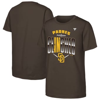 Youth Fanatics Brown San Diego Padres 2026 MLB Postseason Locker Room T-Shirt