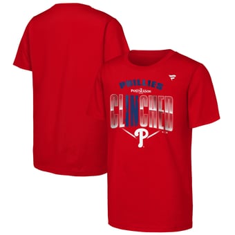 Youth Fanatics Red Philadelphia Phillies 2026 MLB Postseason Locker Room T-Shirt