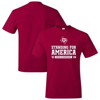 Unisex Red Texas A&M Aggies Standing for America T-Shirt