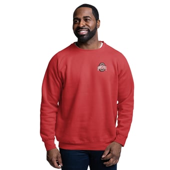 Men's League Collegiate Wear Scarlet Ohio State Buckeyes Essential 2.0 Raglan Sweatshirt