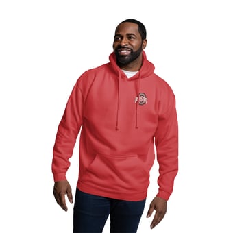 Men's League Collegiate Wear Scarlet Ohio State Buckeyes Essential 2.0 Pullover Hoodie