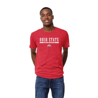 Men's League Collegiate Wear Scarlet Ohio State Buckeyes Victory Falls Tri-Blend T-Shirt