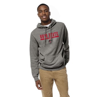 Men's League Collegiate Wear Heather Gray Ohio State Buckeyes Heritage Hoodie