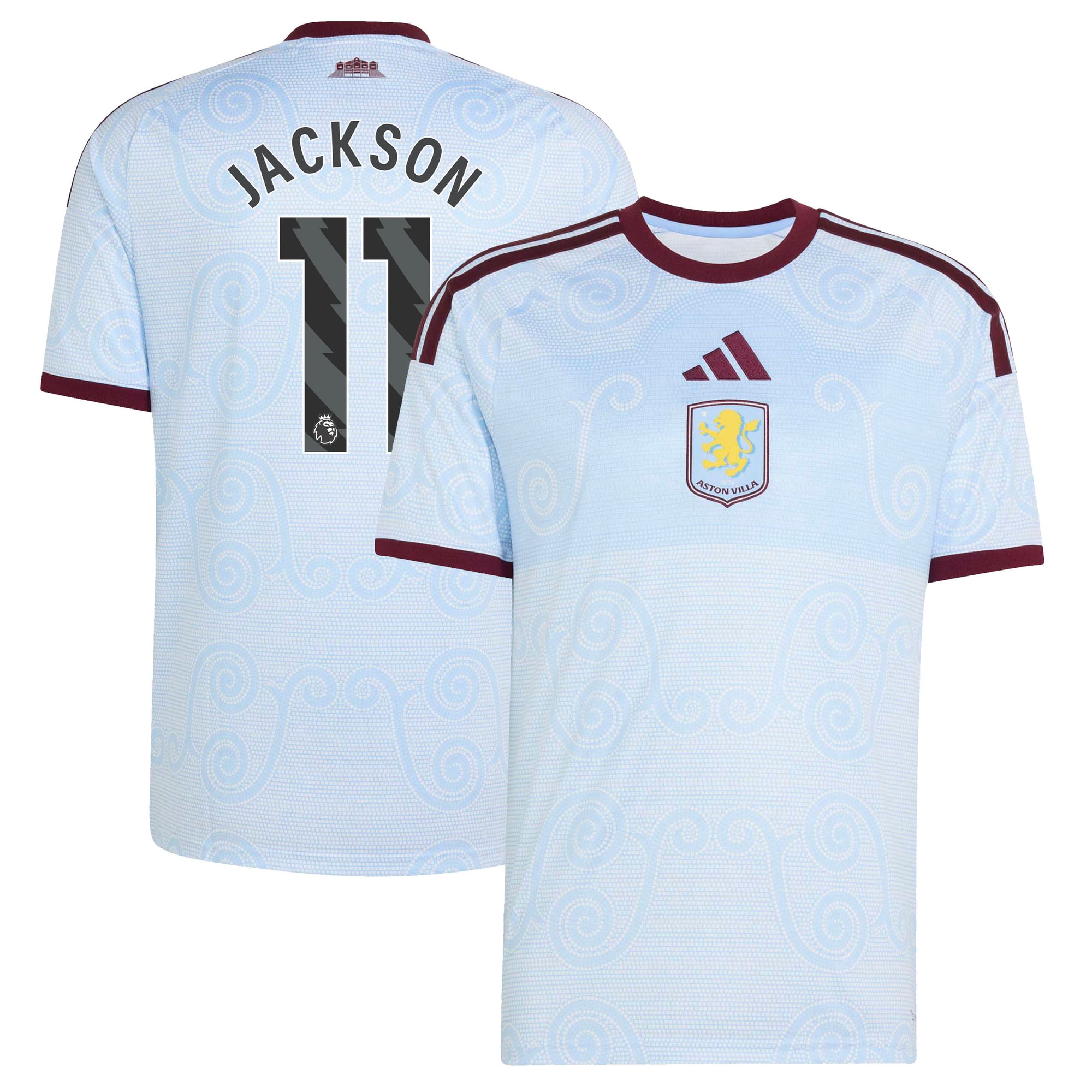 Camiseta adidas de la 3ª equipación del Aston Villa 2026-27 con dorsal Jackson 11