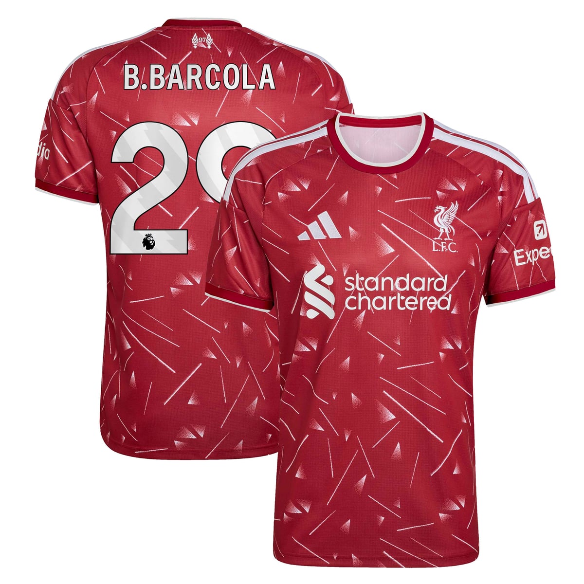 Maillot Domicile Liverpool adidas 2026-27 avec flocage B.Barcola 29