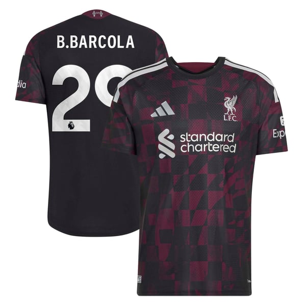 Maillot Third Authentic Liverpool adidas 2026-27 avec flocage B.Barcola 29