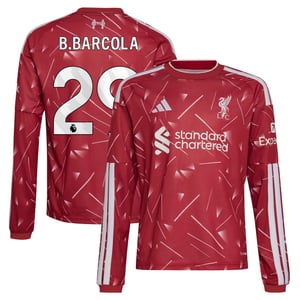 Maillot Domicile Liverpool adidas 2026-27 - Enfant - Manches longues avec flocage B.Barcola 29, vue 2
