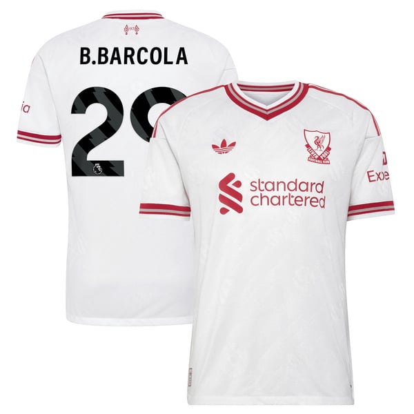 Maillot Extérieur Authentic Liverpool adidas 2026-27 avec flocage B.Barcola 29