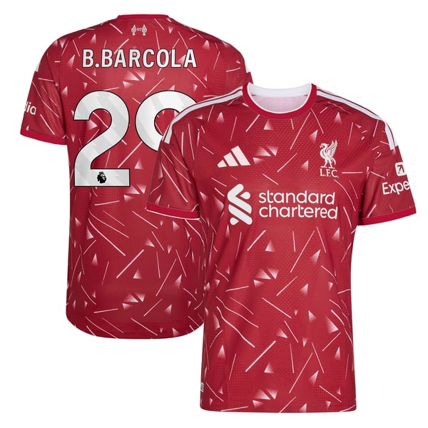 Maillot Domicile Authentic Liverpool adidas 2026-27 avec flocage B.Barcola 29